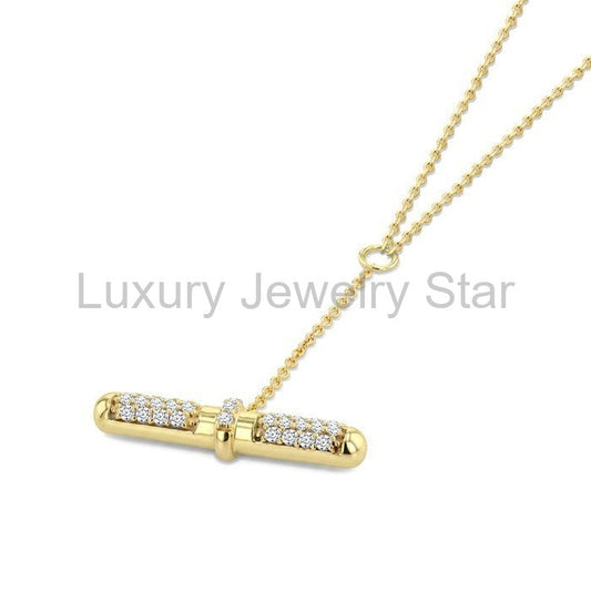 T-Bar Diamond Fashion Necklace - image 2