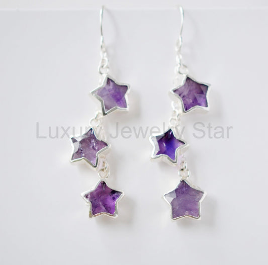Amethyst Stargazer Earrings