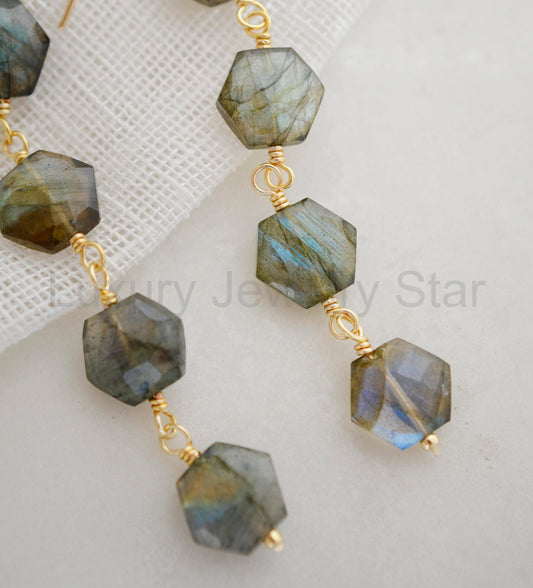 Azora Labradorite Earrings - image 2