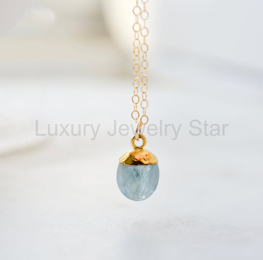 Indra Necklace: Aquamarine