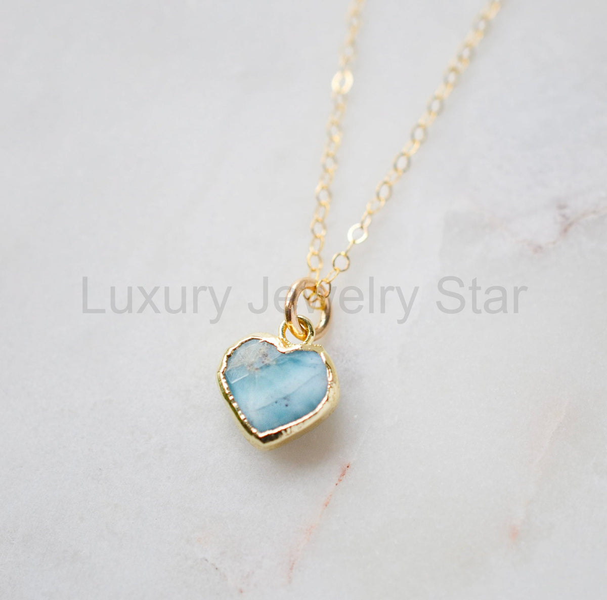 Larimar Heart Necklace - image 3