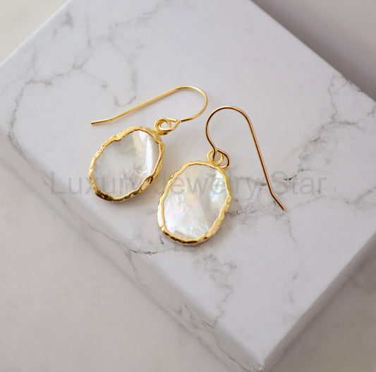 Maeve Earrings: Mother of Pearl - image 2