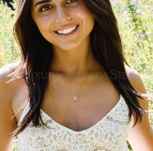 Maris Necklace - Blue Topaz & Rock Crystal - image 2
