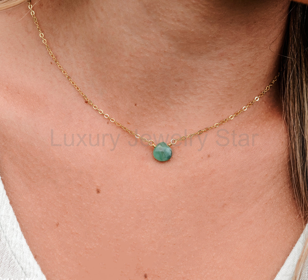 Raw Emerald Necklace - image 5