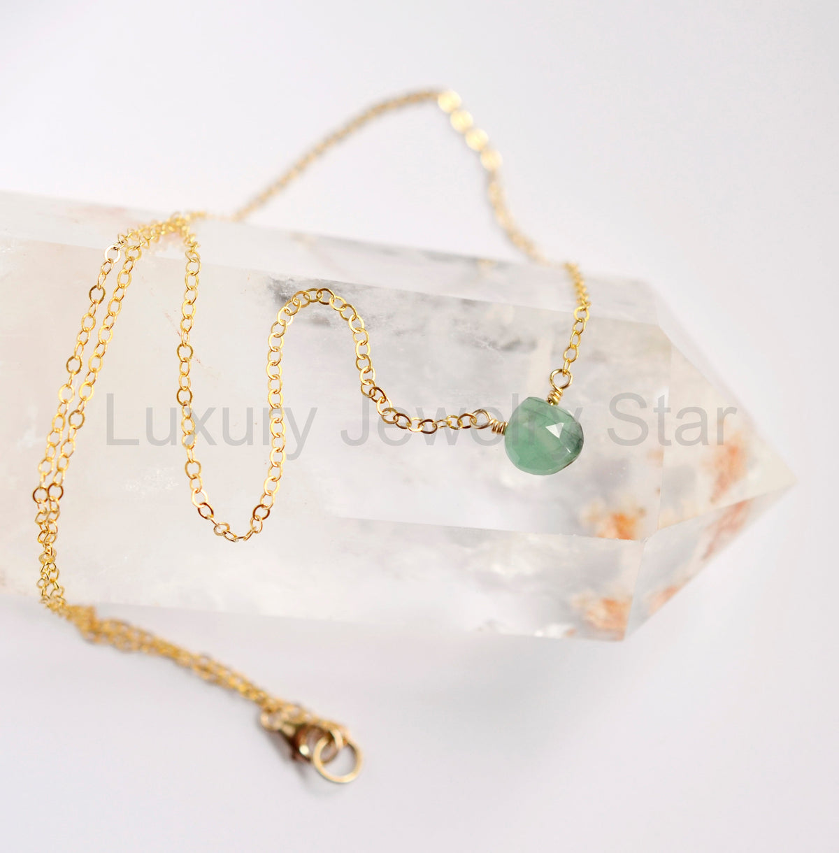Raw Emerald Necklace - image 6