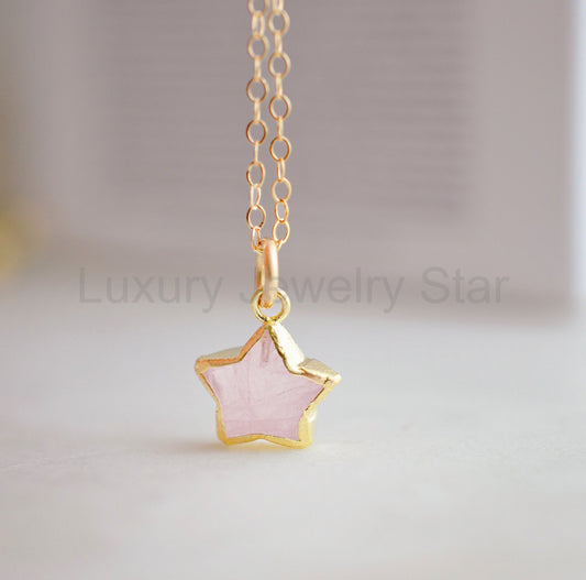 Rose Quartz Stargazer Necklace