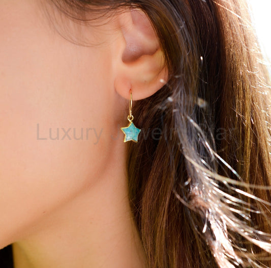 Star Earrings: Turquoise - image 2