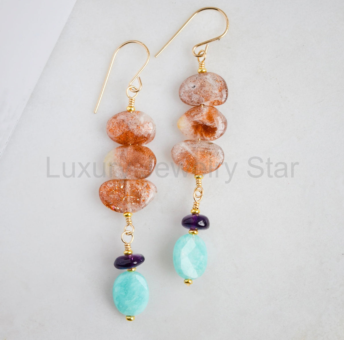 Sunrise Sunstone Earrings