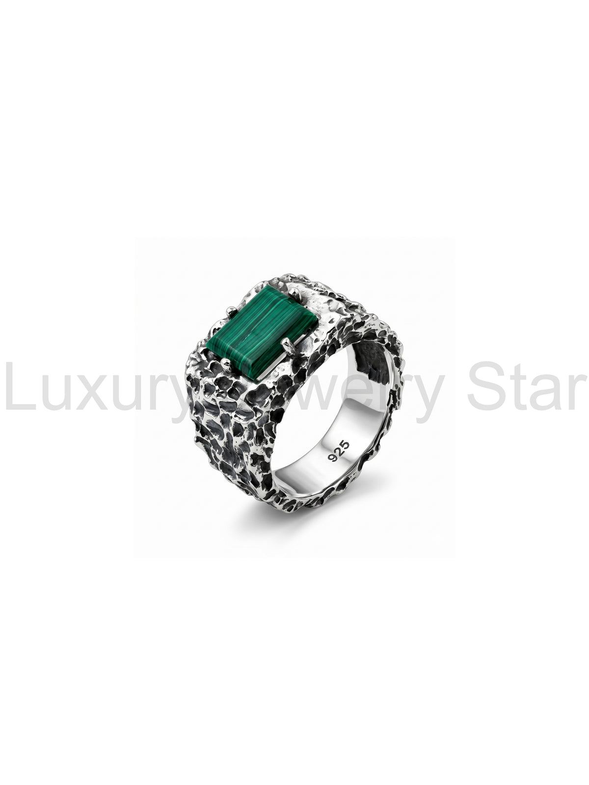 Malachite Forge Ring – 925 Sterling Silver