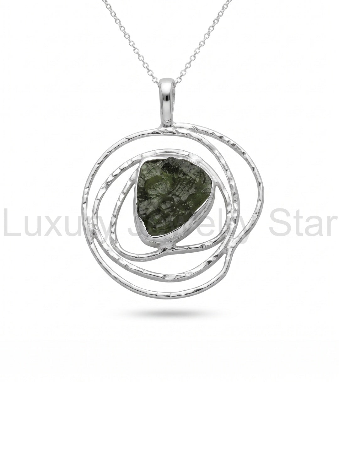 Raw Moldavite Pendant, Natural Gemstone Handmade Jewelry, Necklace For Women's, Jewelry For