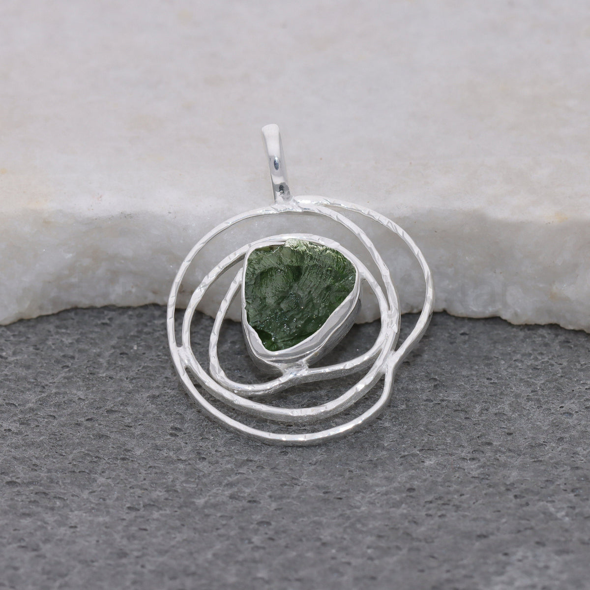 Raw Moldavite Pendant, Natural Gemstone Handmade Jewelry, Necklace For Women's, Jewelry - image 3