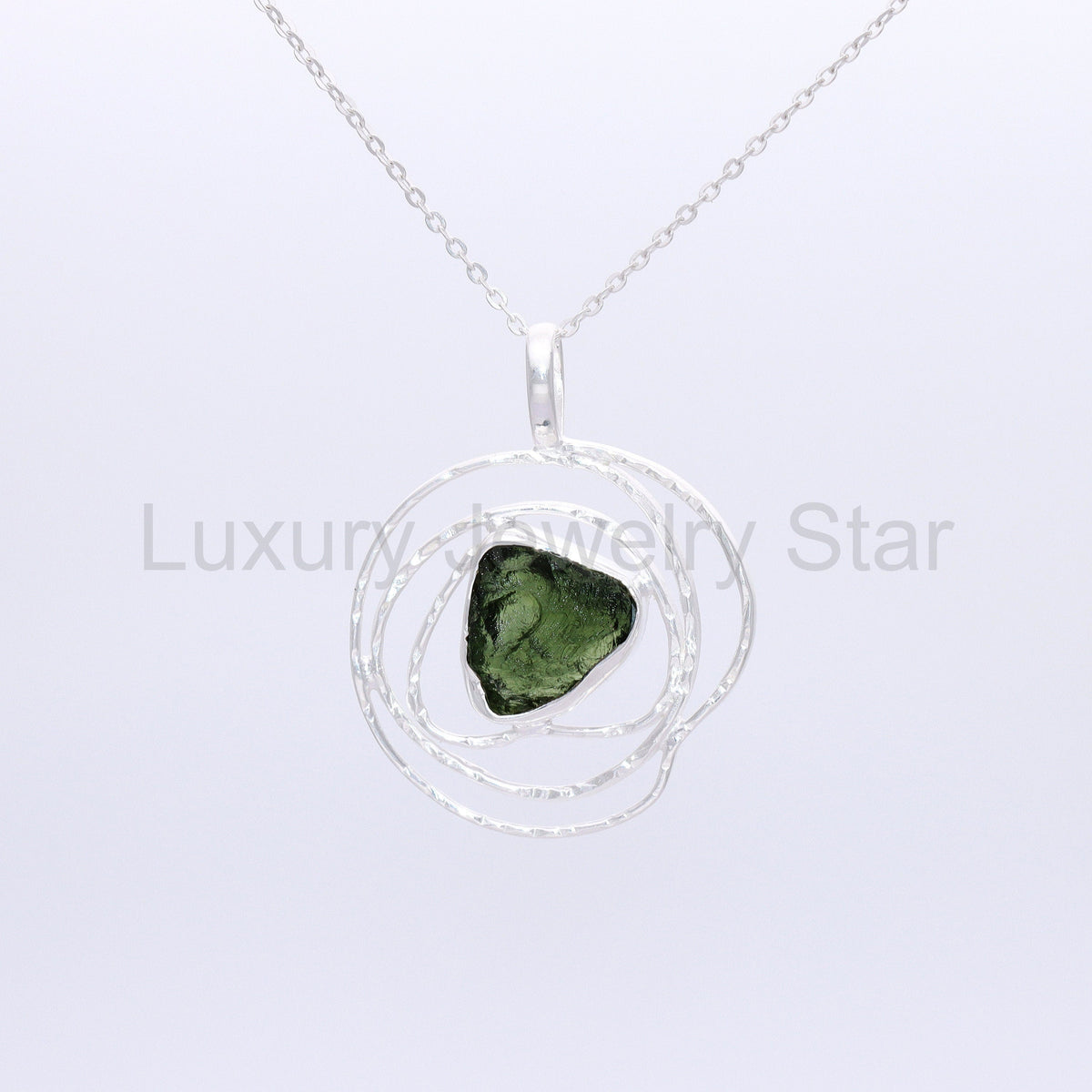 Raw Moldavite Pendant, Natural Gemstone Handmade Jewelry, Necklace For Women's, Jewelry - image 4