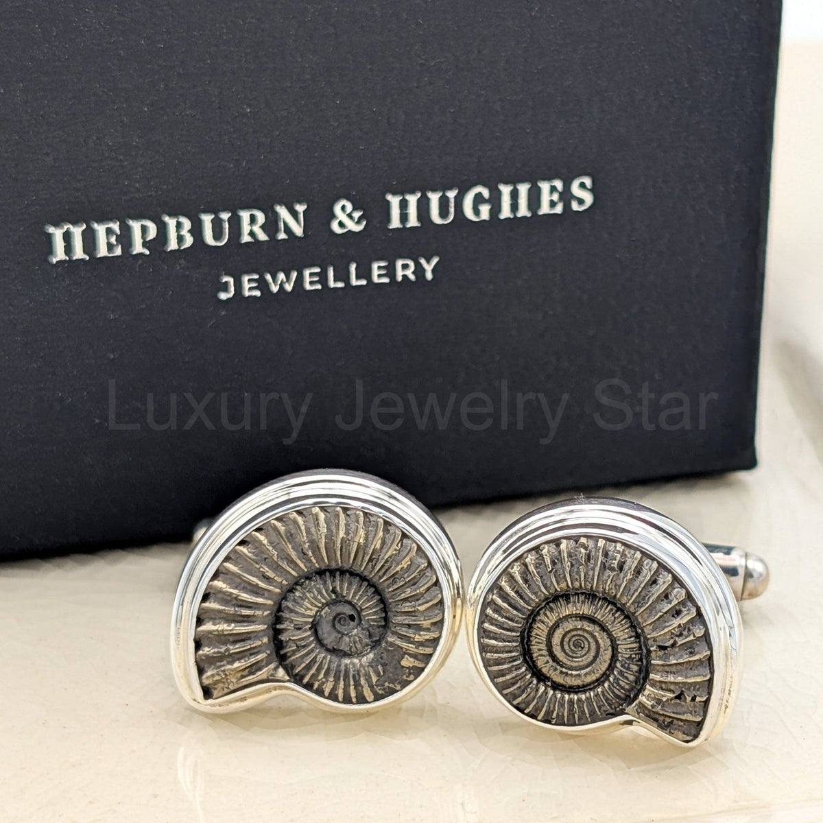 Promicroceras Ammonite Cufflinks | 20mm British Fossils | Sterling Silver - image 4