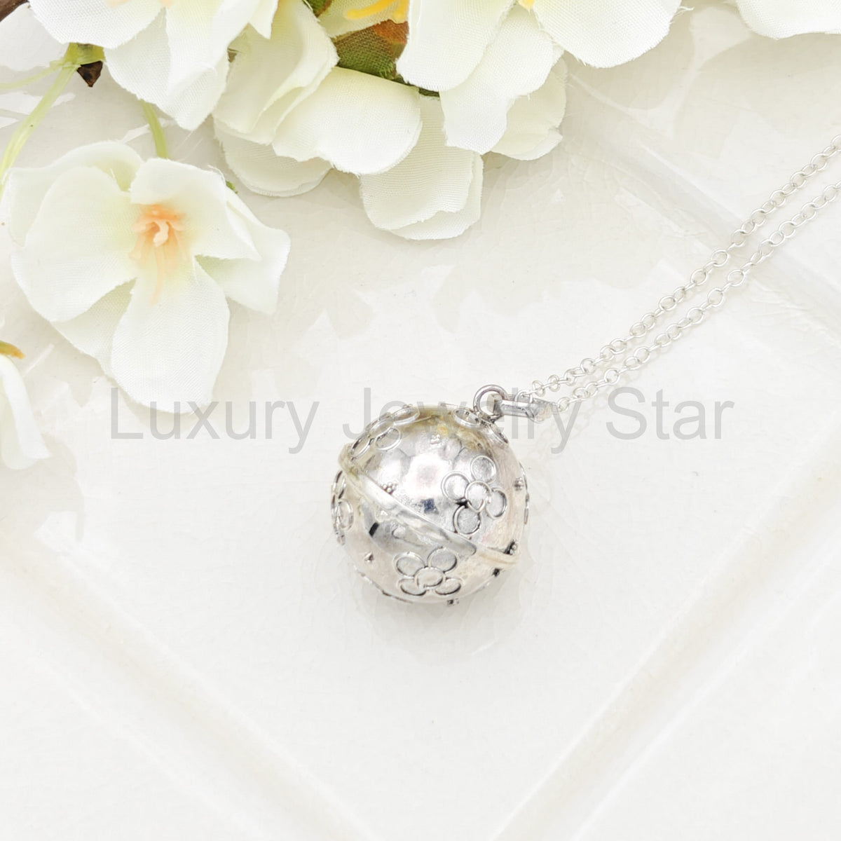 Sterling Silver Harmony Ball Pendant for Pregnancy | Angel Caller Necklace | Spiritual - image 8