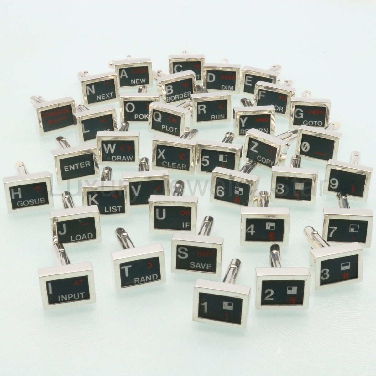 Sterling Silver ZX Spectrum Keyboard Cufflinks | Upcycled Retro Gaming Gift - image 7