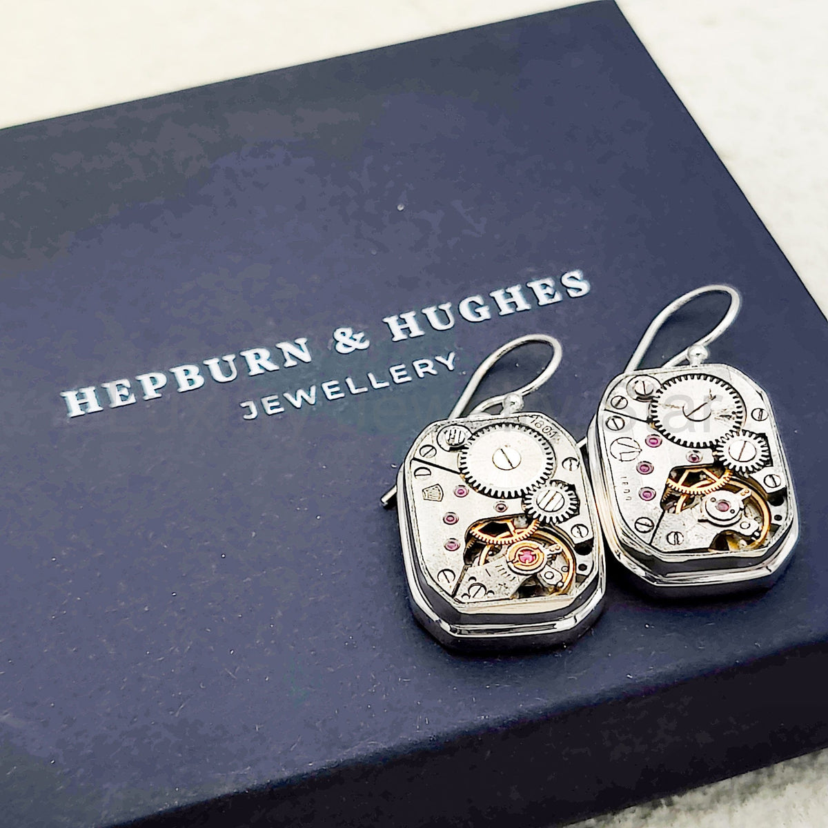 Vintage Watch Movement Earrings | Timepiece Gift | Sterling Silver - image 4