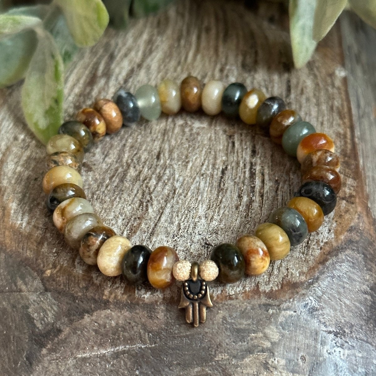 Flower Jade + Hamsa - image 2
