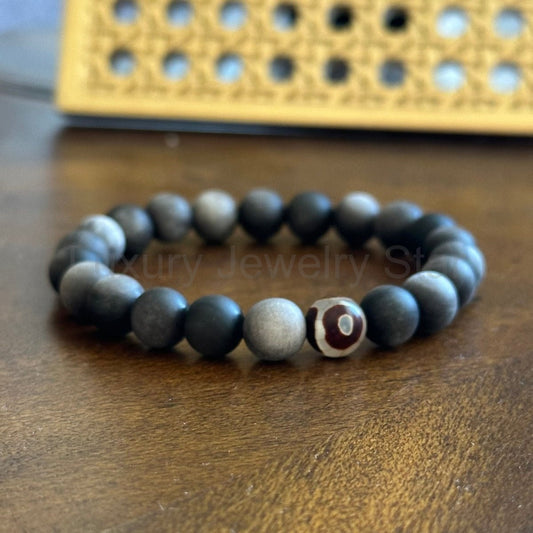 Matte Silver Sheen Obsidian