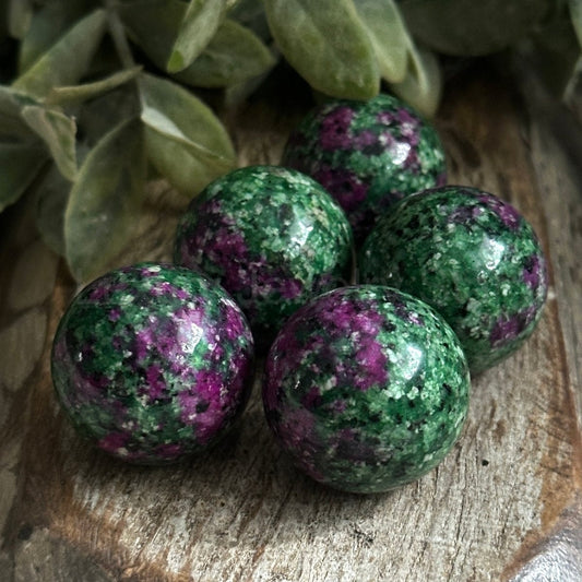 Ruby Zoisite (Anyolite) Sphere