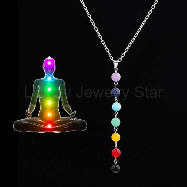 7 Chakra Healing Crystal Necklace - image 2