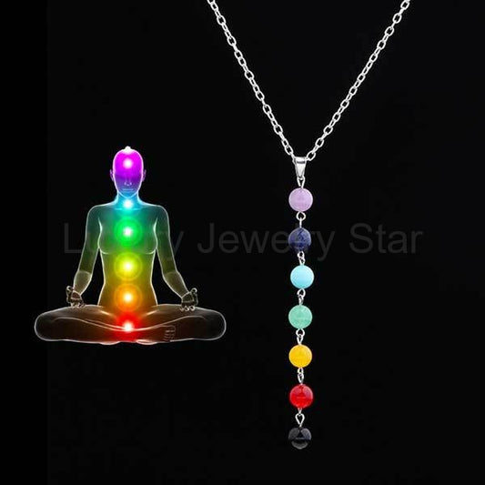 7 Chakra Healing Crystal Necklace - image 2