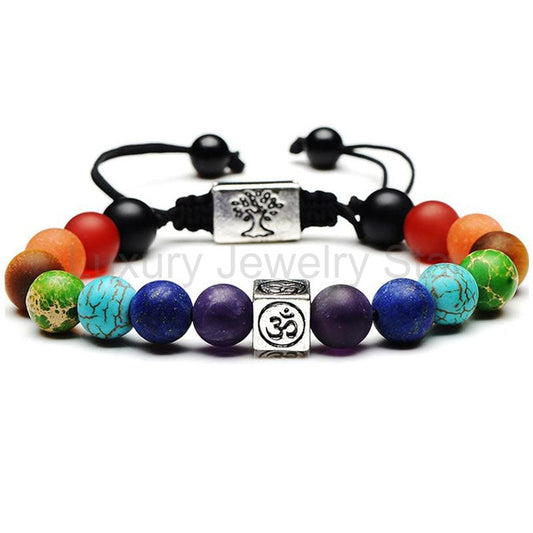 7 Chakra Tree of Life & Om Charm Bracelet - image 2