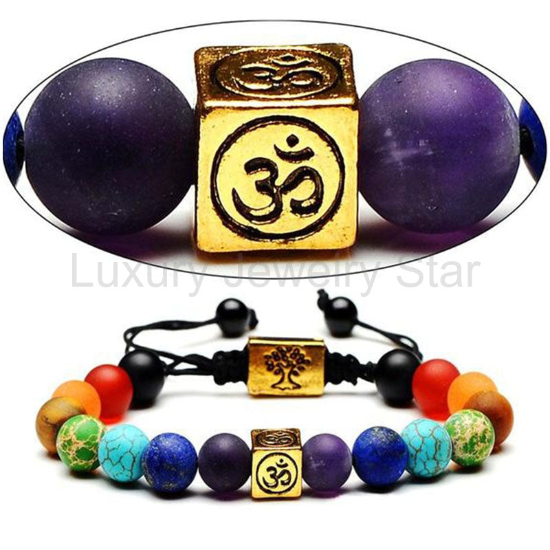 7 Chakra Tree of Life & Om Charm Bracelet - image 4