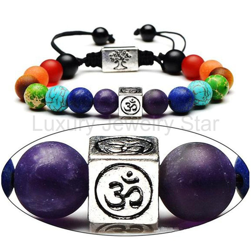 7 Chakra Tree of Life & Om Charm Bracelet - image 5