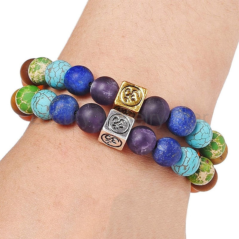 7 Chakra Tree of Life & Om Charm Bracelet - image 7