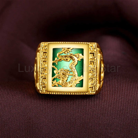 Agate Dragon Ring - For Abundance & Protection - image 2