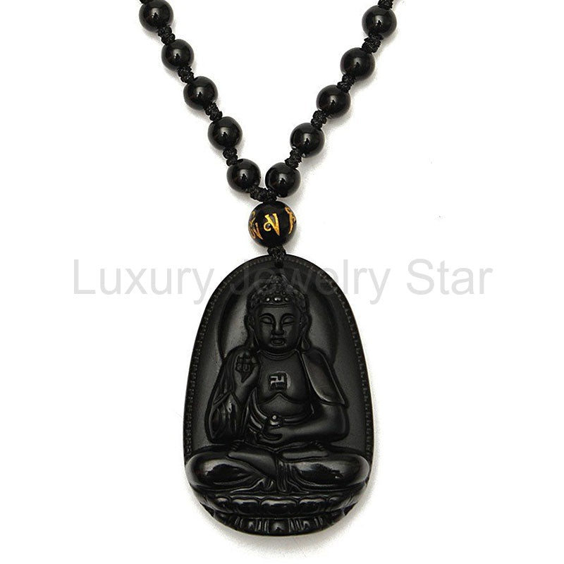 Black Obsidian Buddha Necklace for Protection - image 11