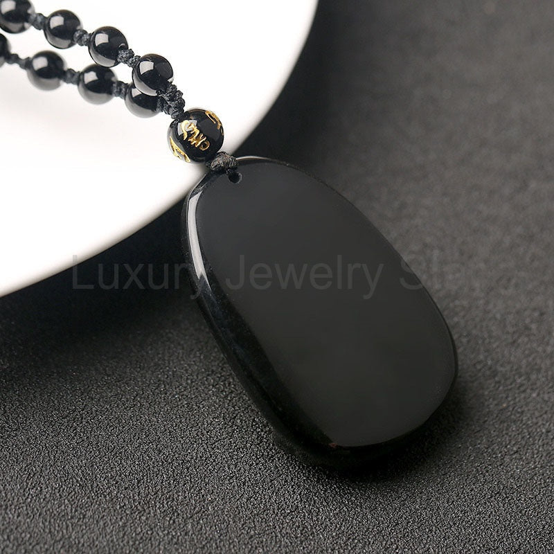 Black Obsidian Buddha Necklace for Protection - image 8