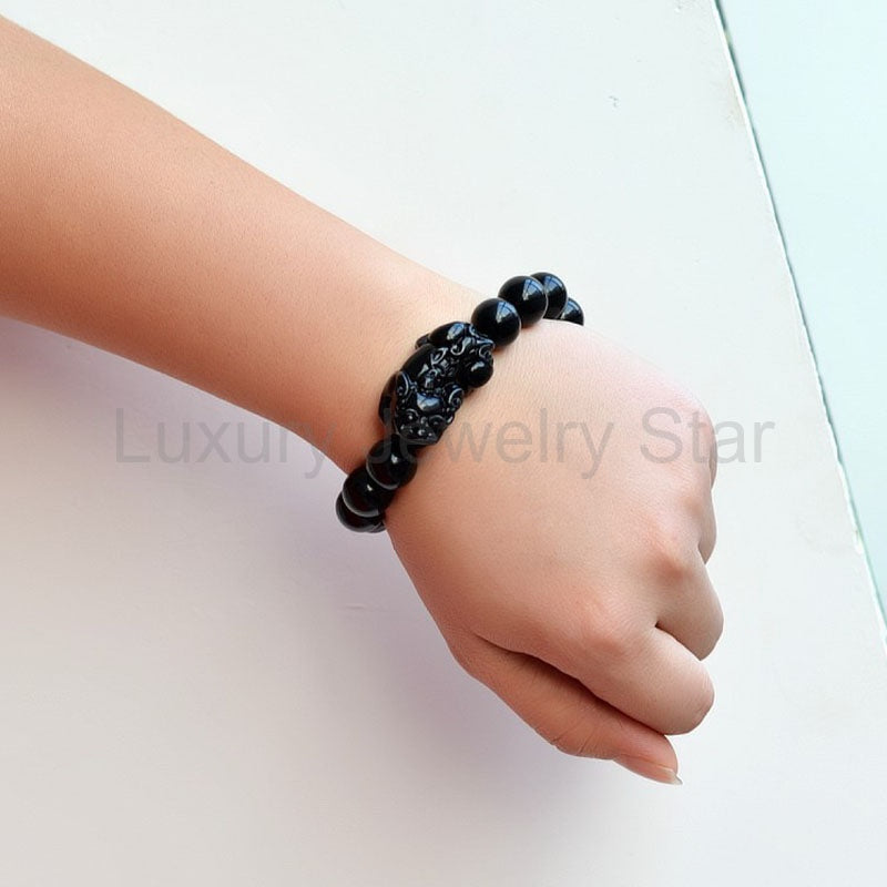 Black Obsidian Pixiu Bracelet - image 7