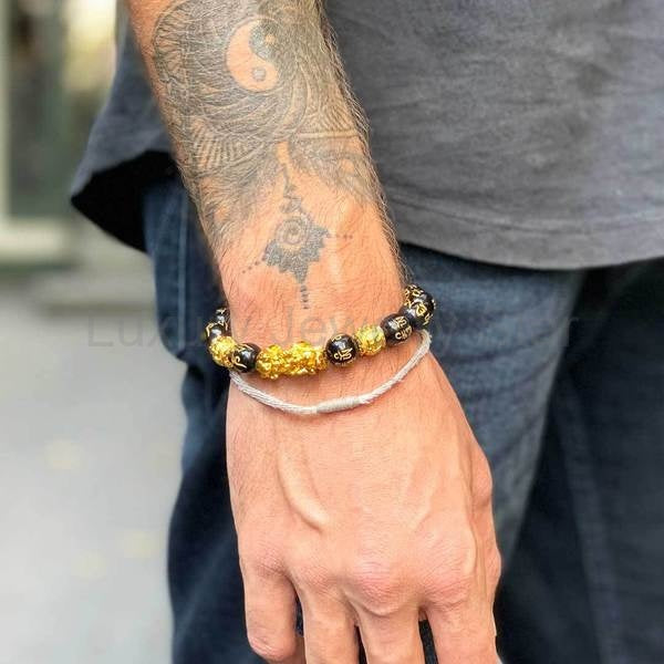 Black Obsidian Pixiu Feng Shui Wealth Bracelet - image 5