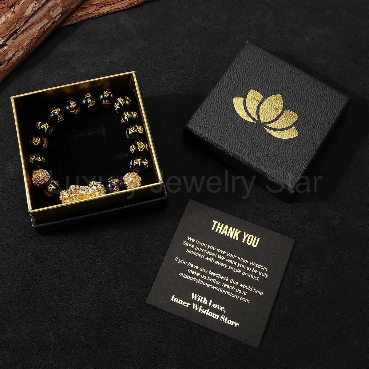 Black Obsidian Pixiu Feng Shui Wealth Bracelet - image 6