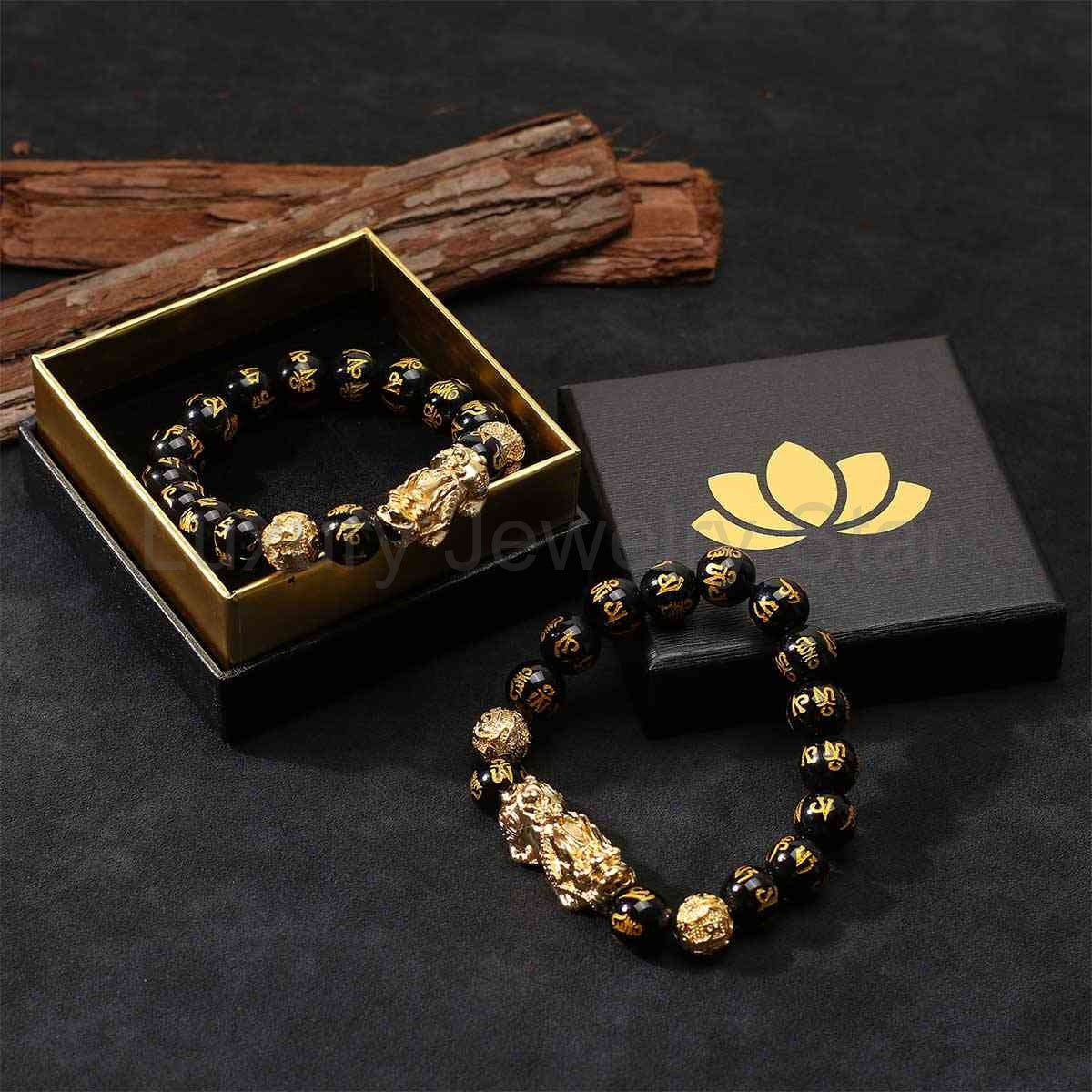 Black Obsidian Pixiu Feng Shui Wealth Bracelet - image 7