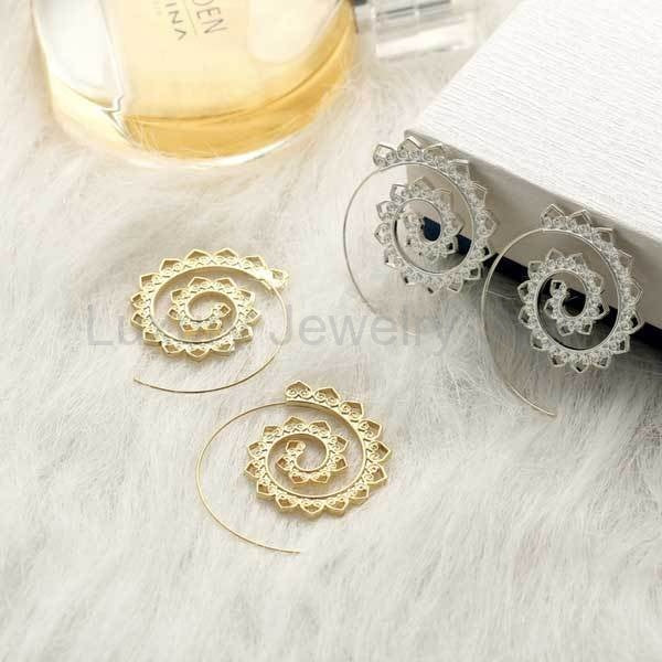 Bohemian Spiral Earrings - image 2
