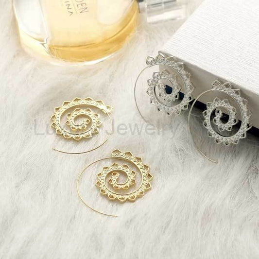 Bohemian Spiral Earrings - image 2