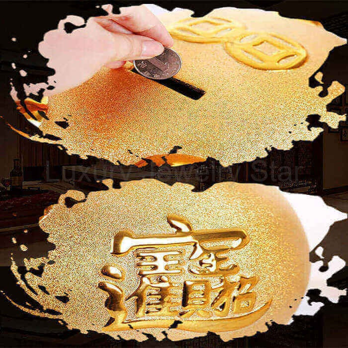 Ceramic Gold Chinese Piggy Bank - image 8