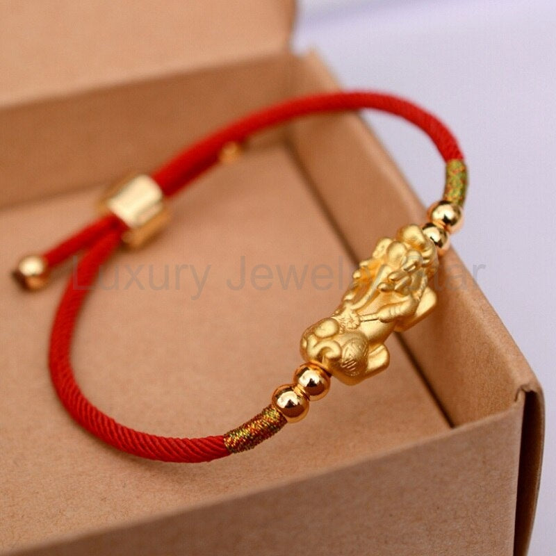 Feng Shui Red String Pixiu Bracelet - image 4