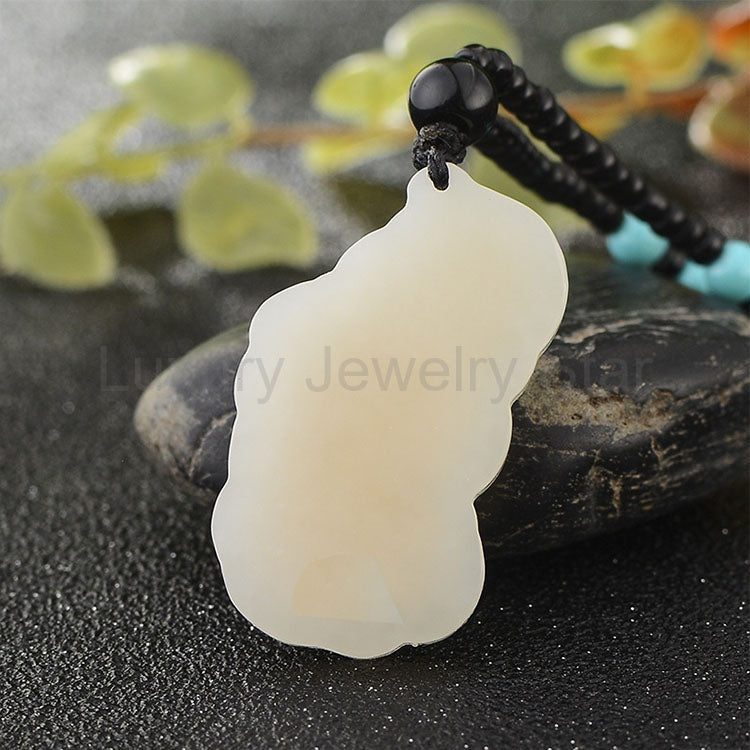 Golden Pixiu Hetian Jade Prosperity Necklace - image 3