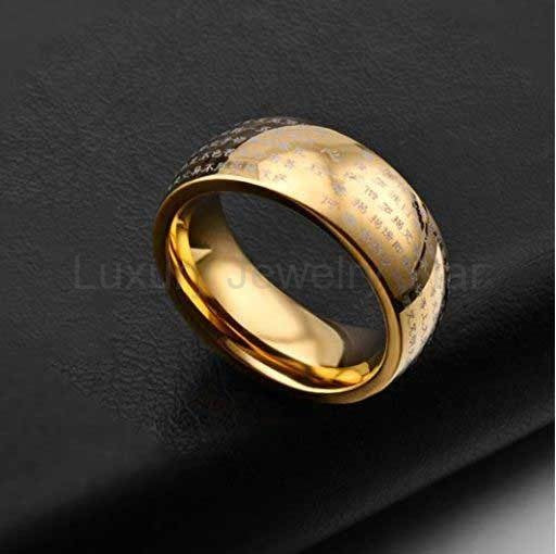 Heart Sutra Titanium Steel Ring - image 11