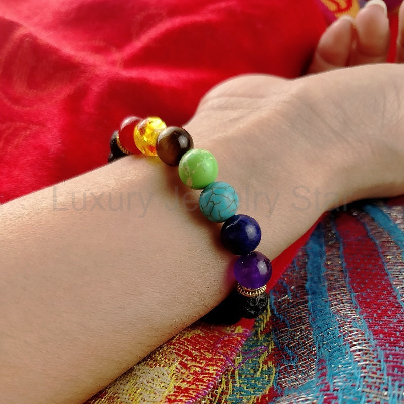 Lava Stone Chakra Diffuser Bracelet - image 5