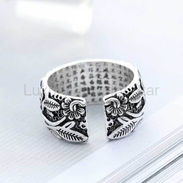 Lotus Heart Sutra Ring - image 2