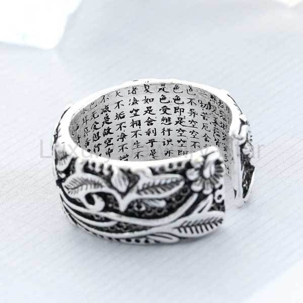 Lotus Heart Sutra Ring - image 4