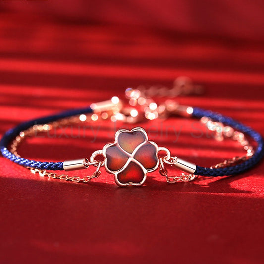 Lucky Four-Leaf Clover Bracelet - image 2