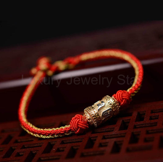Lucky Red String Bracelet from Tibet