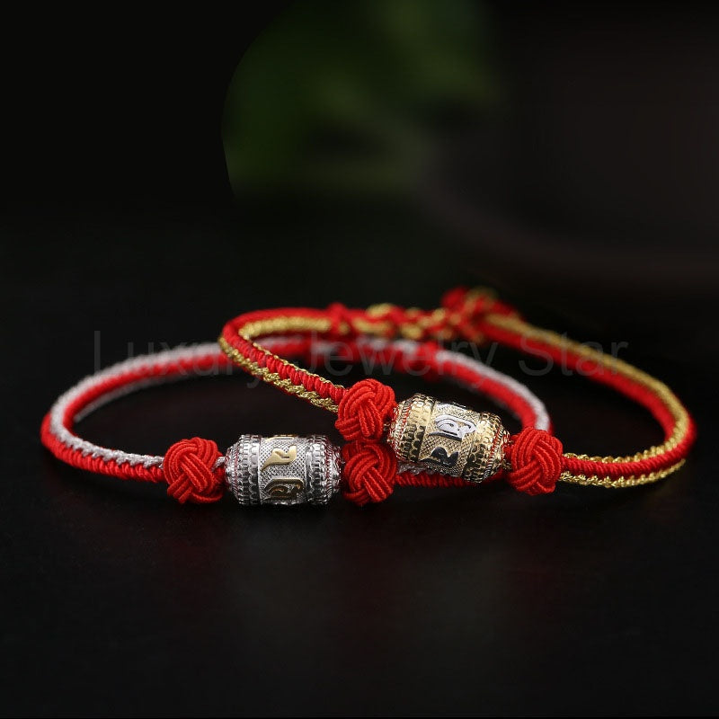 Lucky Red String Bracelet from Tibet - image 3