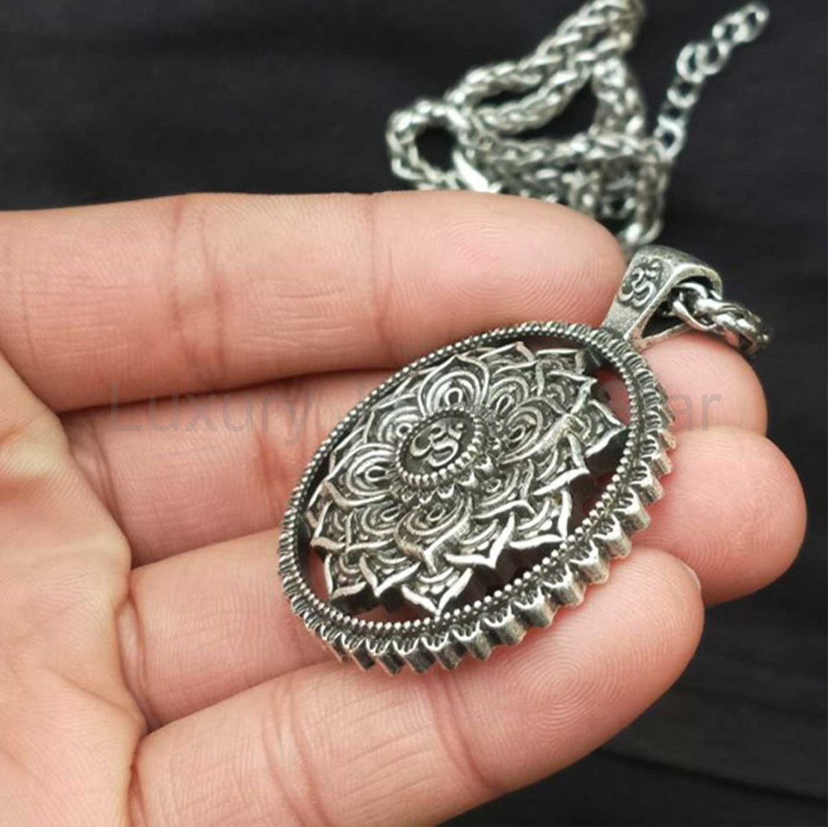 Mandala Spirituality Lotus Pendant Necklace - image 3