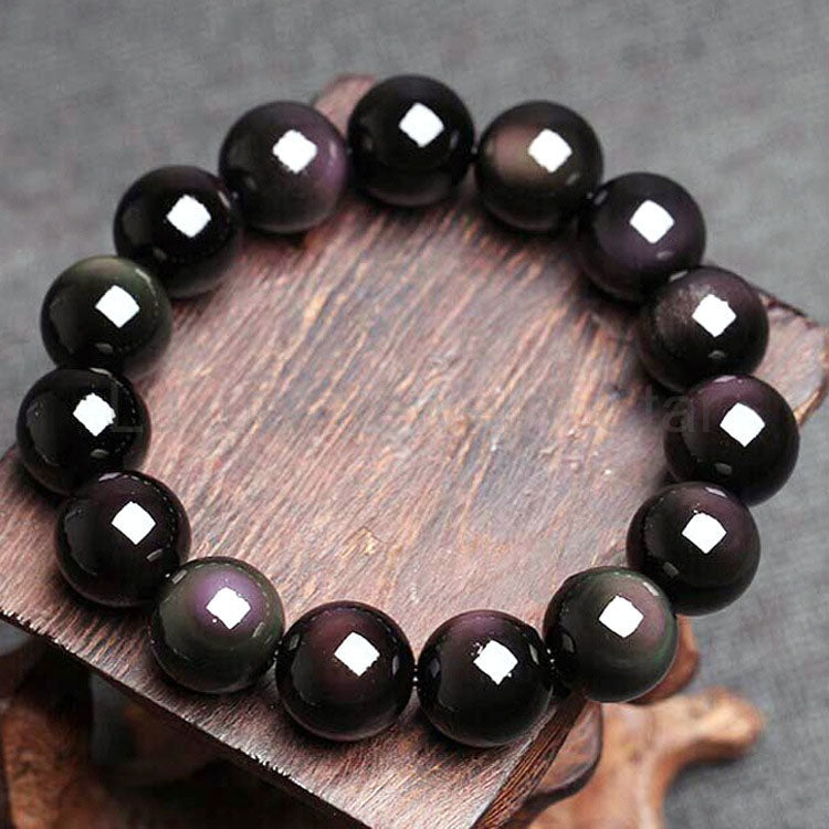 Natural Rainbow Obsidian Crystal Bracelet - image 2